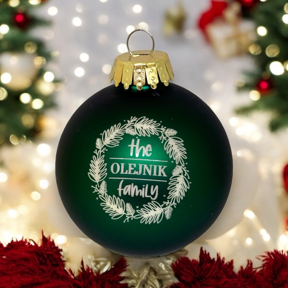 Personalized Family Holiday Crystal Ornament - Picture 3 of 7